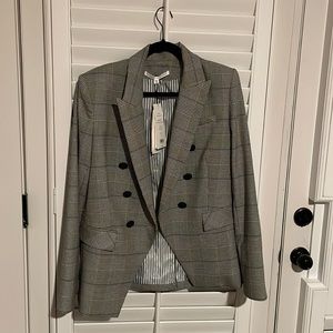 Veronica Beard Plaid Miller Jacket size 16 NWT
